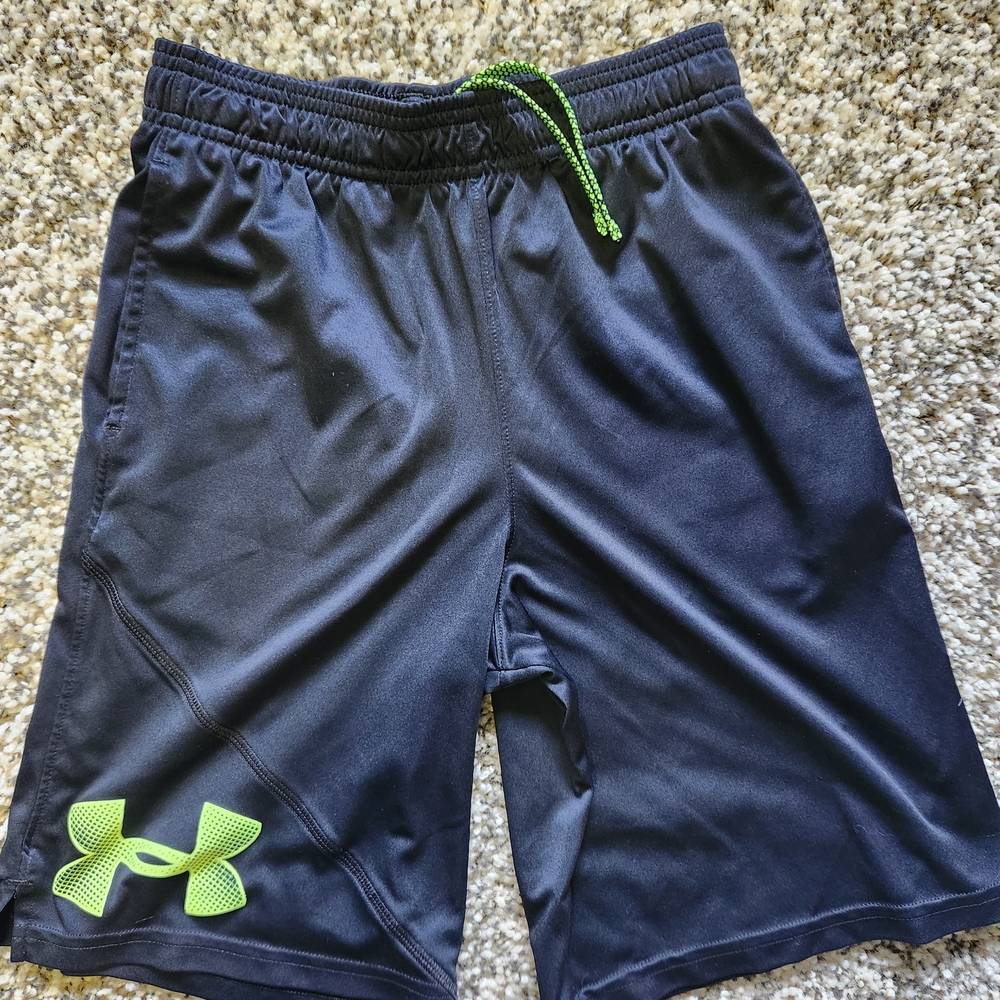 Under Armour Gray Shorts with Yellow Accent